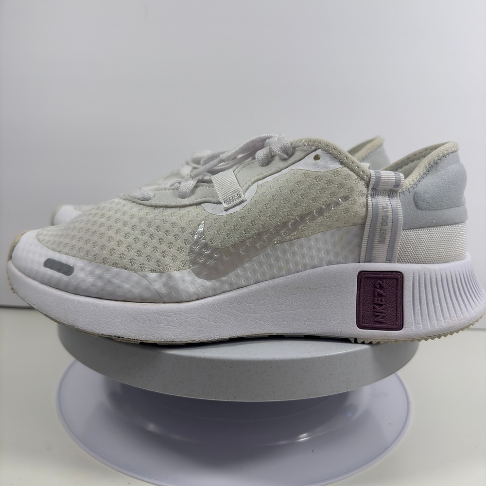 Nike Repel Womens Running Shoes White Silver Burgundy Reflective Sneakers 9 - Picture 2 of 16